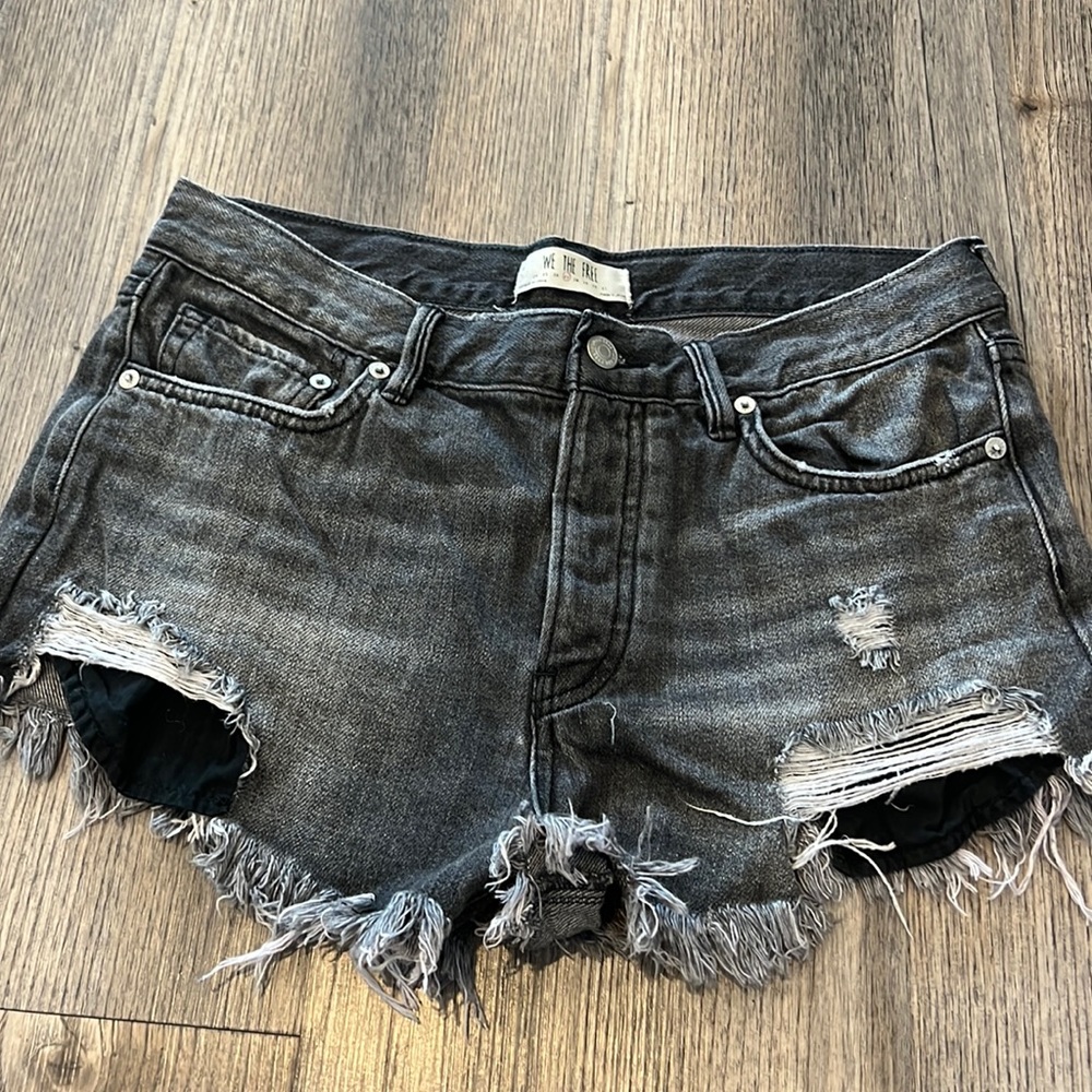Free people black Jean shorts